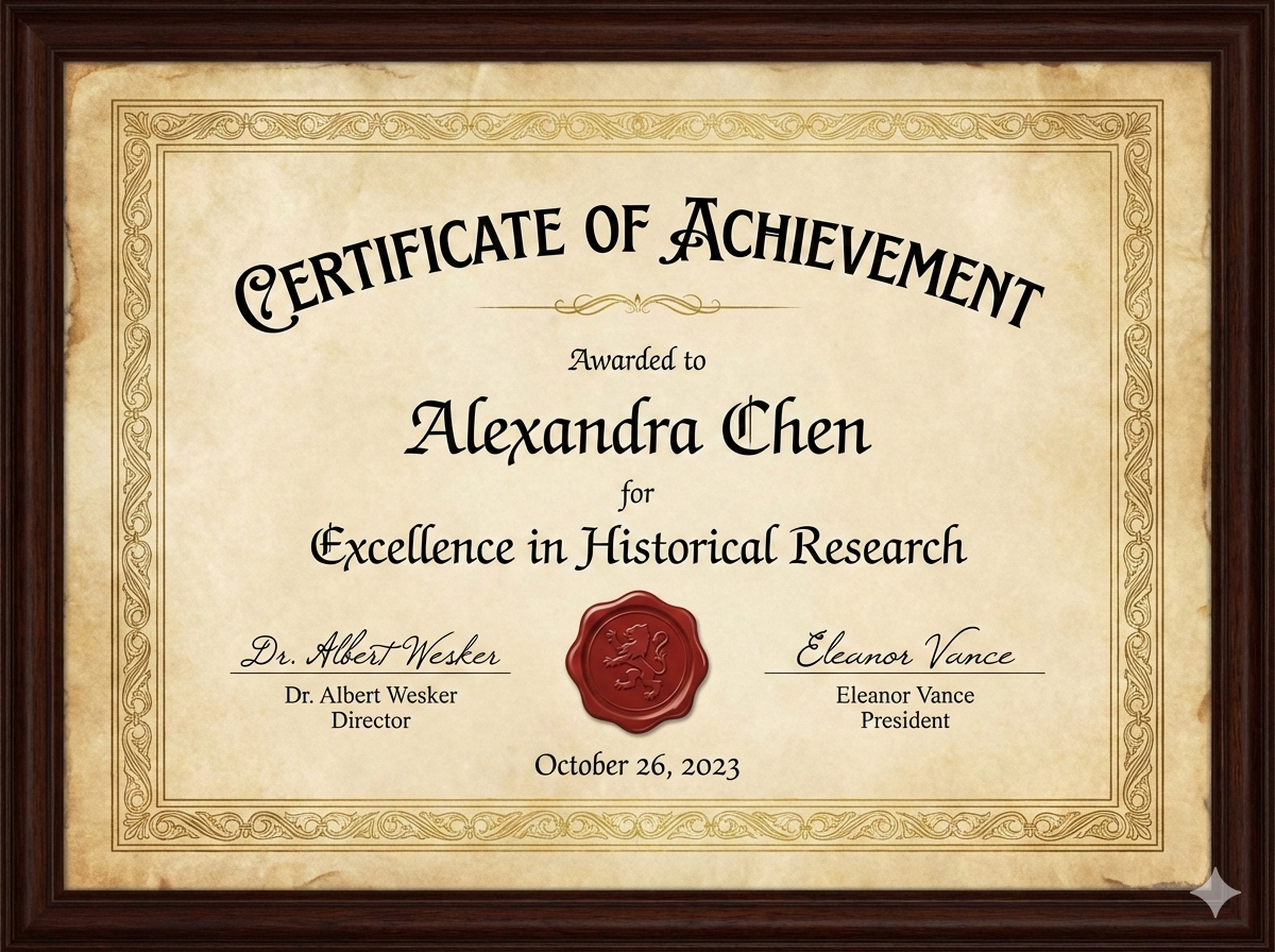 sample certificate